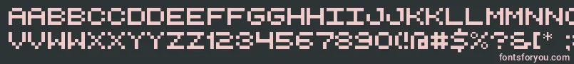 RetroComputerDemo Font – Pink Fonts on Black Background