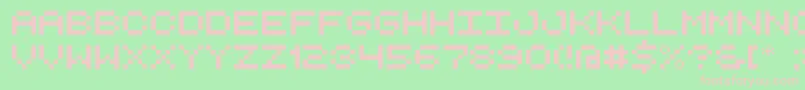 Police RetroComputerDemo – polices roses sur fond vert