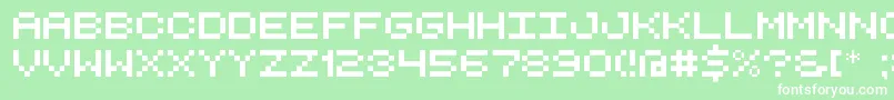 RetroComputerDemo Font – White Fonts on Green Background