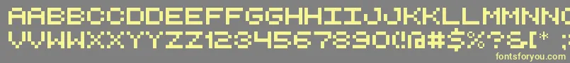 RetroComputerDemo Font – Yellow Fonts on Gray Background