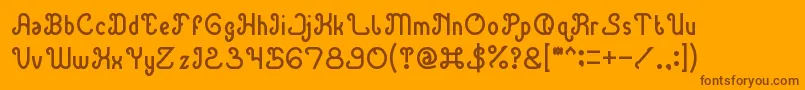 GreenAvocado Font – Brown Fonts on Orange Background