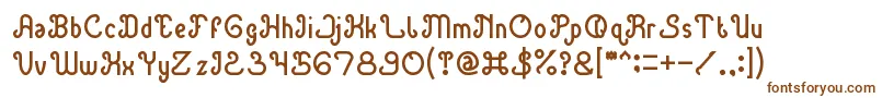GreenAvocado-fontti – ruskeat fontit valkoisella taustalla