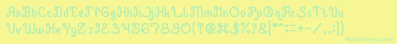 Подробнее о шрифте GreenAvocado Шрифт GreenAvocado – зелёные шрифты на жёлтом фоне