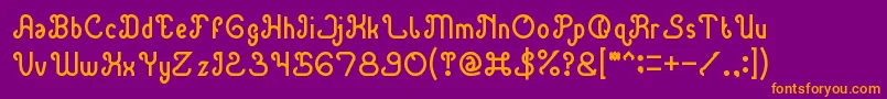 GreenAvocado Font – Orange Fonts on Purple Background
