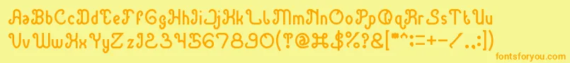 GreenAvocado Font – Orange Fonts on Yellow Background