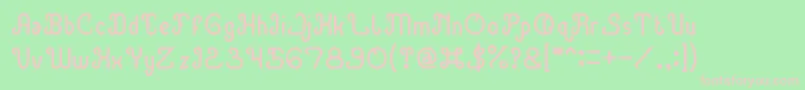 GreenAvocado Font – Pink Fonts on Green Background