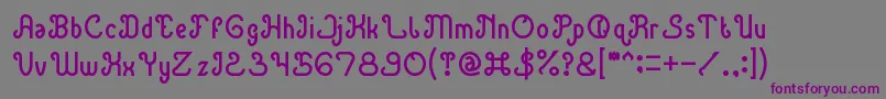 Шрифт GreenAvocado – фиолетовые шрифты на сером фоне