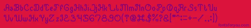 GreenAvocado Font – Purple Fonts on Red Background