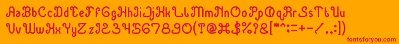 GreenAvocado Font – Red Fonts on Orange Background
