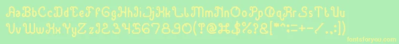 GreenAvocado Font – Yellow Fonts on Green Background