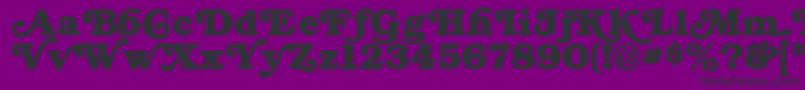 フォントSwashNormal – 紫の背景に黒い文字