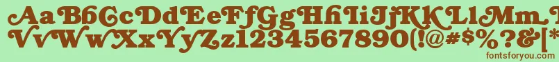 Шрифт SwashNormal – коричневые шрифты на зелёном фоне