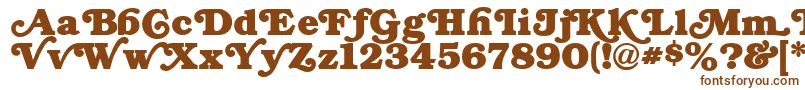 SwashNormal-fontti – ruskeat fontit valkoisella taustalla