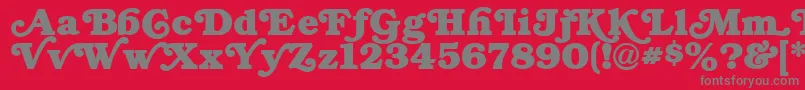 SwashNormal Font – Gray Fonts on Red Background