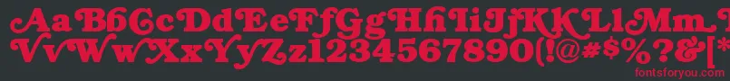 SwashNormal Font – Red Fonts on Black Background