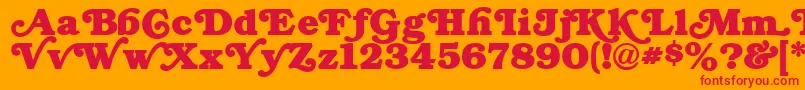 SwashNormal Font – Red Fonts on Orange Background
