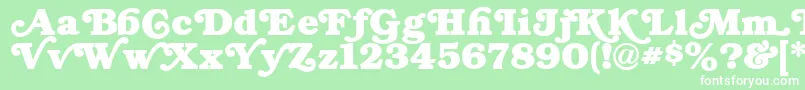 フォントSwashNormal – 緑の背景に白い文字