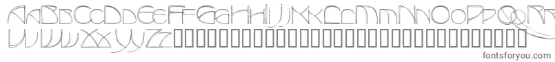Totescapsssk-fontti – harmaat kirjasimet valkoisella taustalla