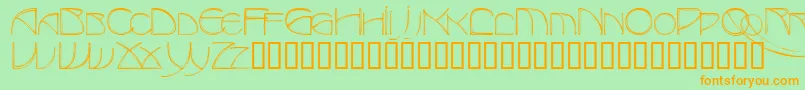 Totescapsssk Font – Orange Fonts on Green Background
