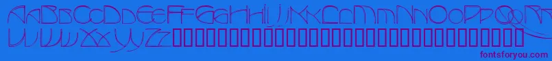 Totescapsssk Font – Purple Fonts on Blue Background