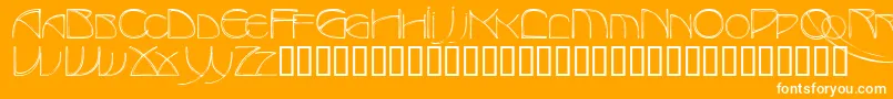 Totescapsssk-fontti – valkoiset fontit oranssilla taustalla