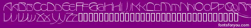 Czcionka Totescapsssk – białe czcionki na fioletowym tle