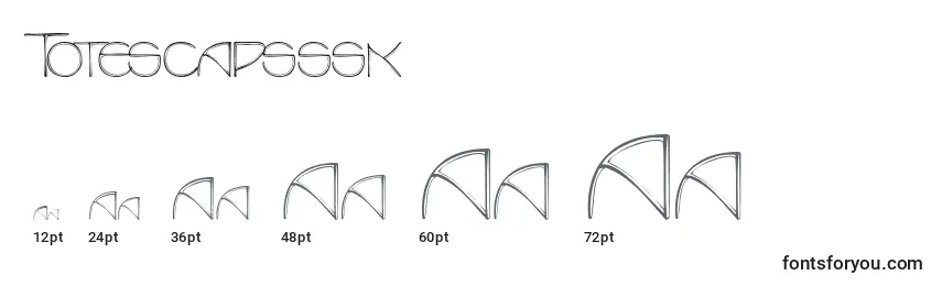 Размеры шрифта Totescapsssk