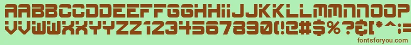 Esp Font – Brown Fonts on Green Background