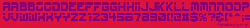 Esp-Schriftart – Violette Schriften auf rotem Hintergrund