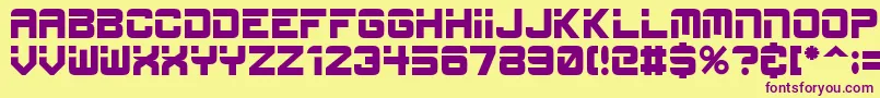 Esp Font – Purple Fonts on Yellow Background
