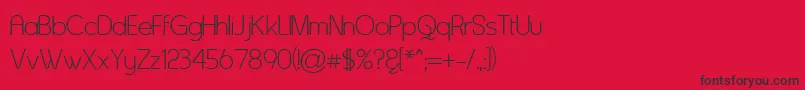 Asenine ffy-Schriftart – Schwarze Schriften auf rotem Hintergrund