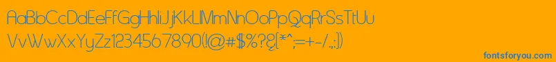 Czcionka Asenine ffy – niebieskie czcionki na pomarańczowym tle
