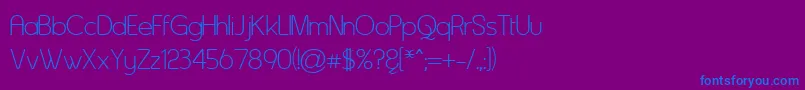 Police Asenine ffy – polices bleues sur fond violet