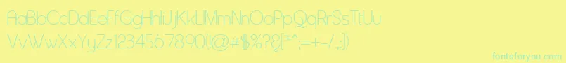 Asenine ffy Font – Green Fonts on Yellow Background