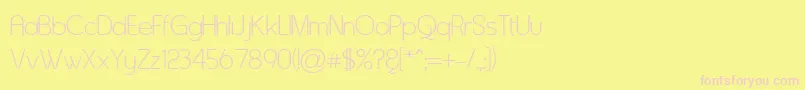 Asenine ffy Font – Pink Fonts on Yellow Background