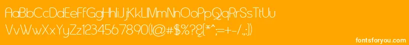 Asenine ffy Font – White Fonts on Orange Background