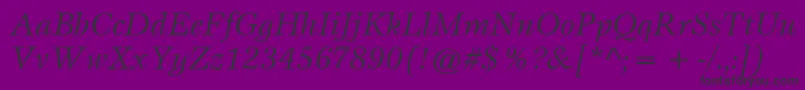 ItcEspritLtBookItalic Font – Black Fonts on Purple Background