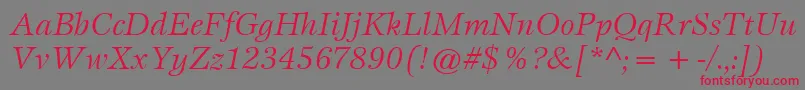 fuente ItcEspritLtBookItalic – Fuentes Rojas Sobre Fondo Gris