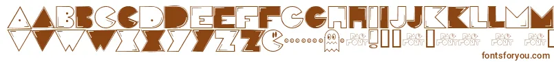 Шрифт Pacfont – коричневые шрифты на белом фоне