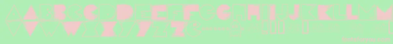 Pacfont Font – Pink Fonts on Green Background