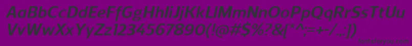 ReganBolditalic Font – Black Fonts on Purple Background