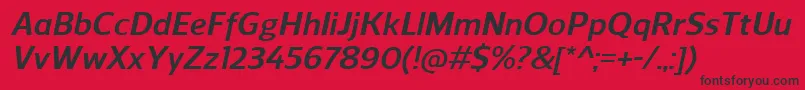 ReganBolditalic Font – Black Fonts on Red Background