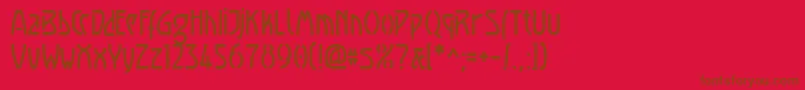 Luxembourg1910 Font – Brown Fonts on Red Background