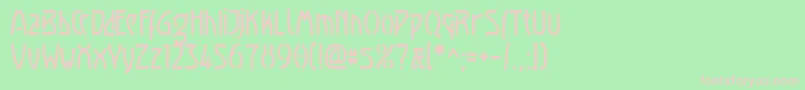 Luxembourg1910 Font – Pink Fonts on Green Background