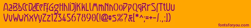 Luxembourg1910 Font – Purple Fonts on Orange Background