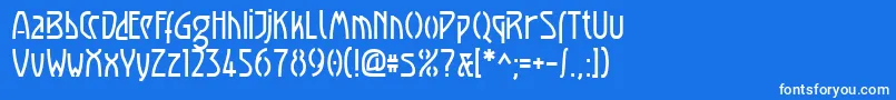 Luxembourg1910 Font – White Fonts on Blue Background