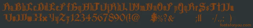 PaulsBloodSweat Font – Brown Fonts on Black Background