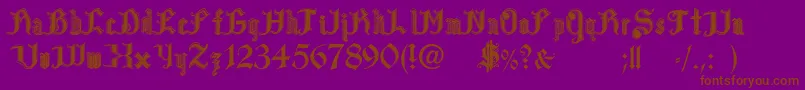 PaulsBloodSweat Font – Brown Fonts on Purple Background