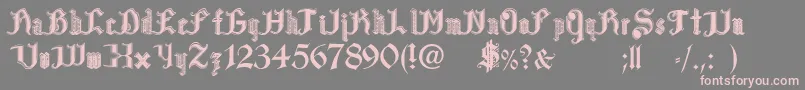 PaulsBloodSweat Font – Pink Fonts on Gray Background