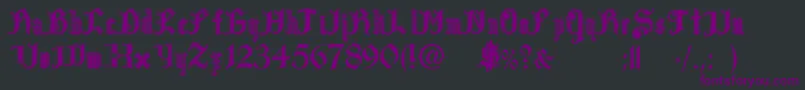 PaulsBloodSweat Font – Purple Fonts on Black Background